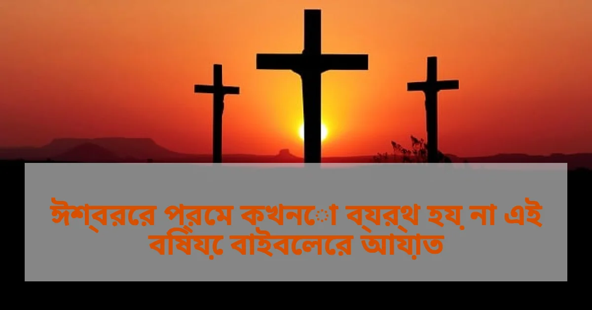 ঈশ্বরের প্রেম কখনো ব্যর্থ হয় না এই বিষয়ে বাইবেলের আয়াত