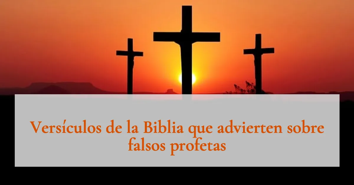 Versículos de la Biblia que advierten sobre falsos profetas