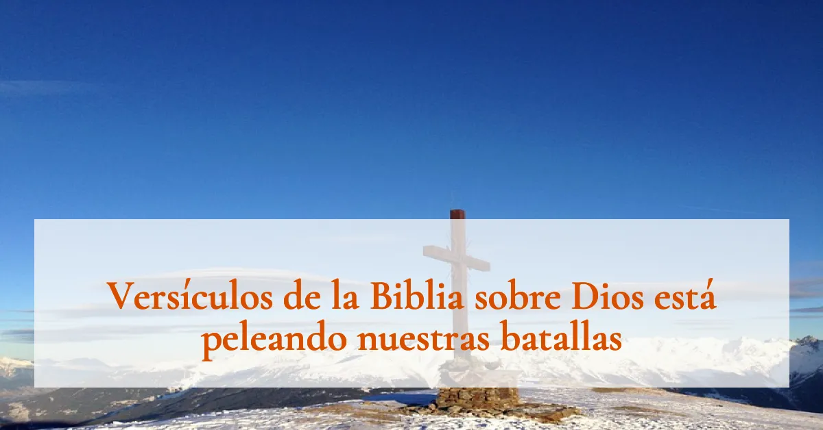 Versículos de la Biblia sobre Dios está peleando nuestras batallas