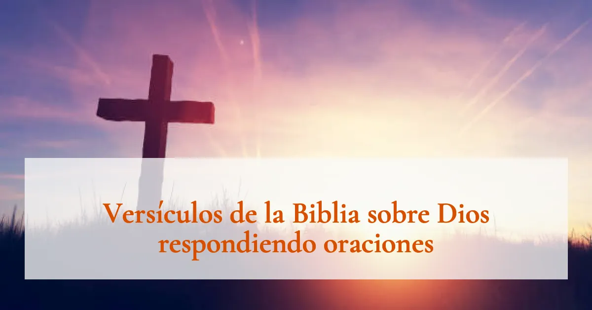 Versículos de la Biblia sobre Dios respondiendo oraciones