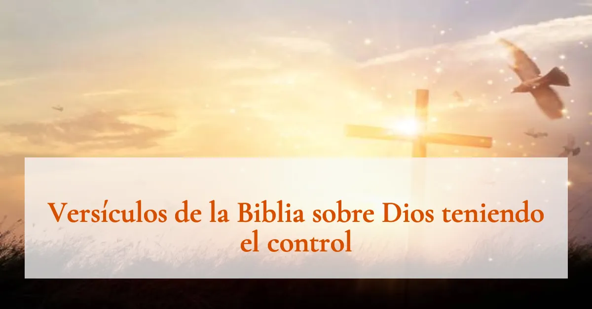 Versículos de la Biblia sobre Dios teniendo el control