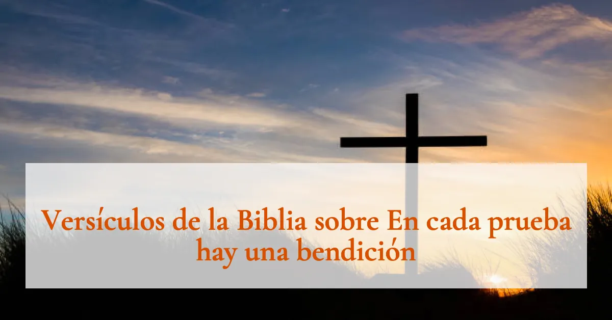 Versículos de la Biblia sobre En cada prueba hay una bendición