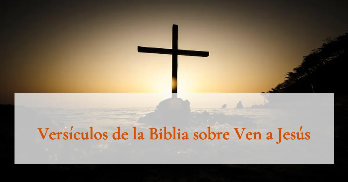 Versículos de la Biblia sobre Ven a Jesús