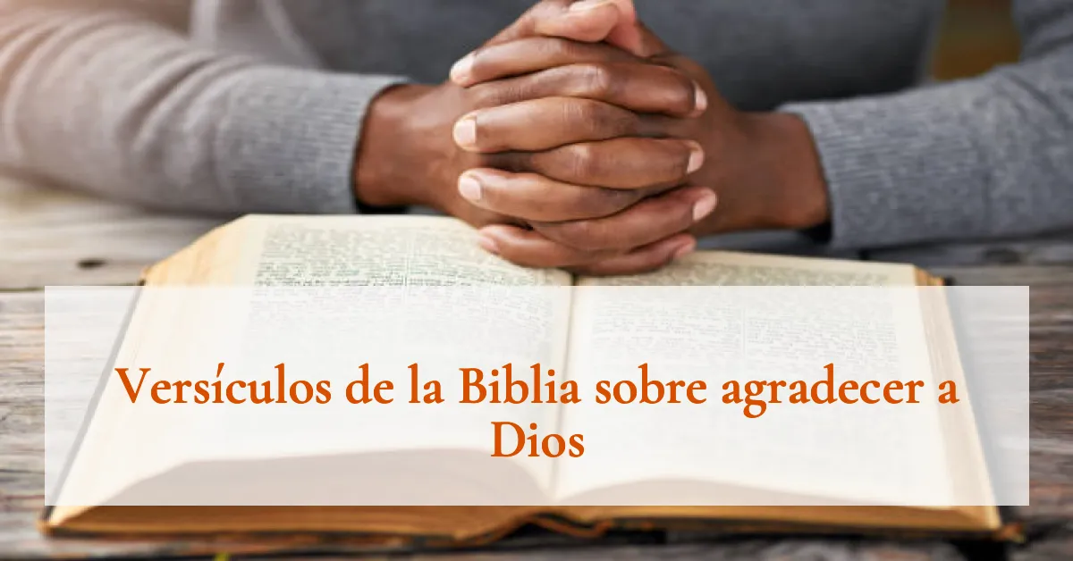 Versículos de la Biblia sobre agradecer a Dios
