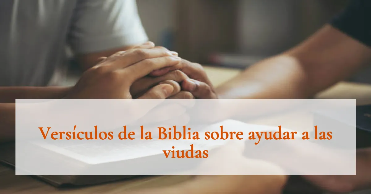 Versículos de la Biblia sobre ayudar a las viudas