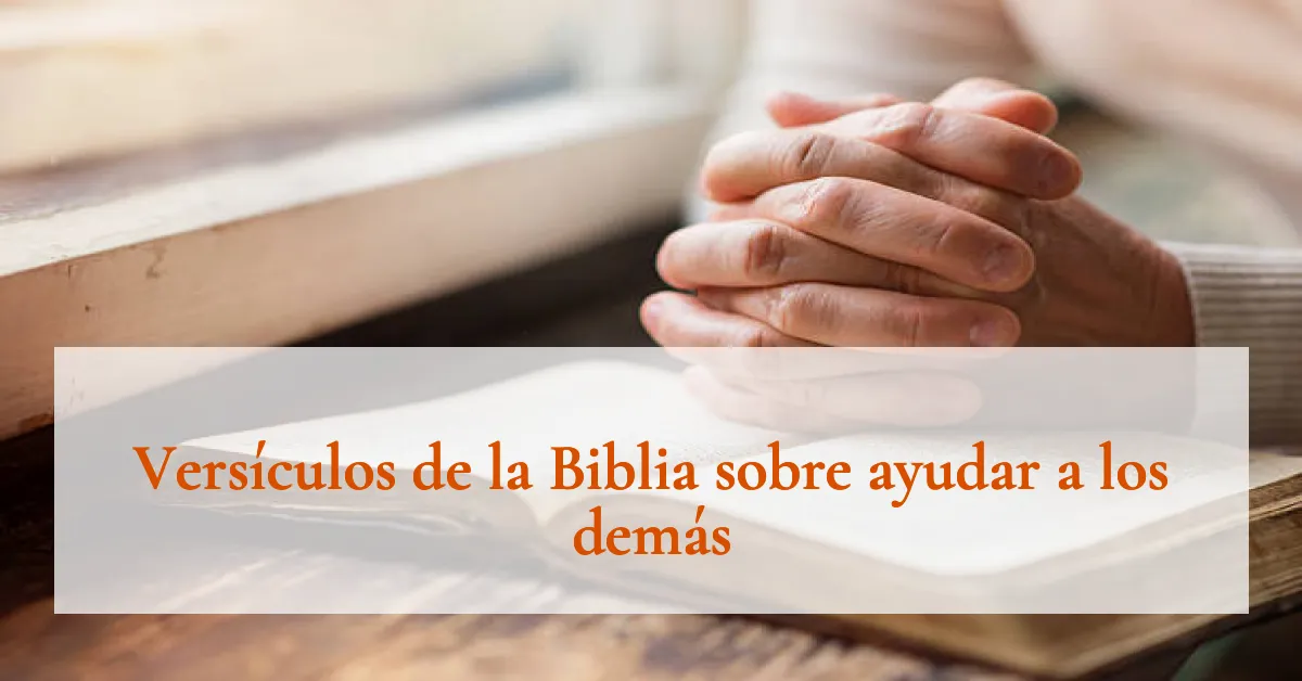 Versículos de la Biblia sobre ayudar a los demás