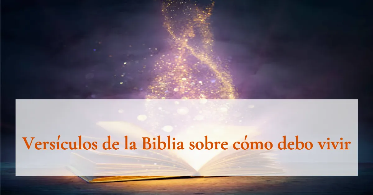 Versículos de la Biblia sobre cómo debo vivir