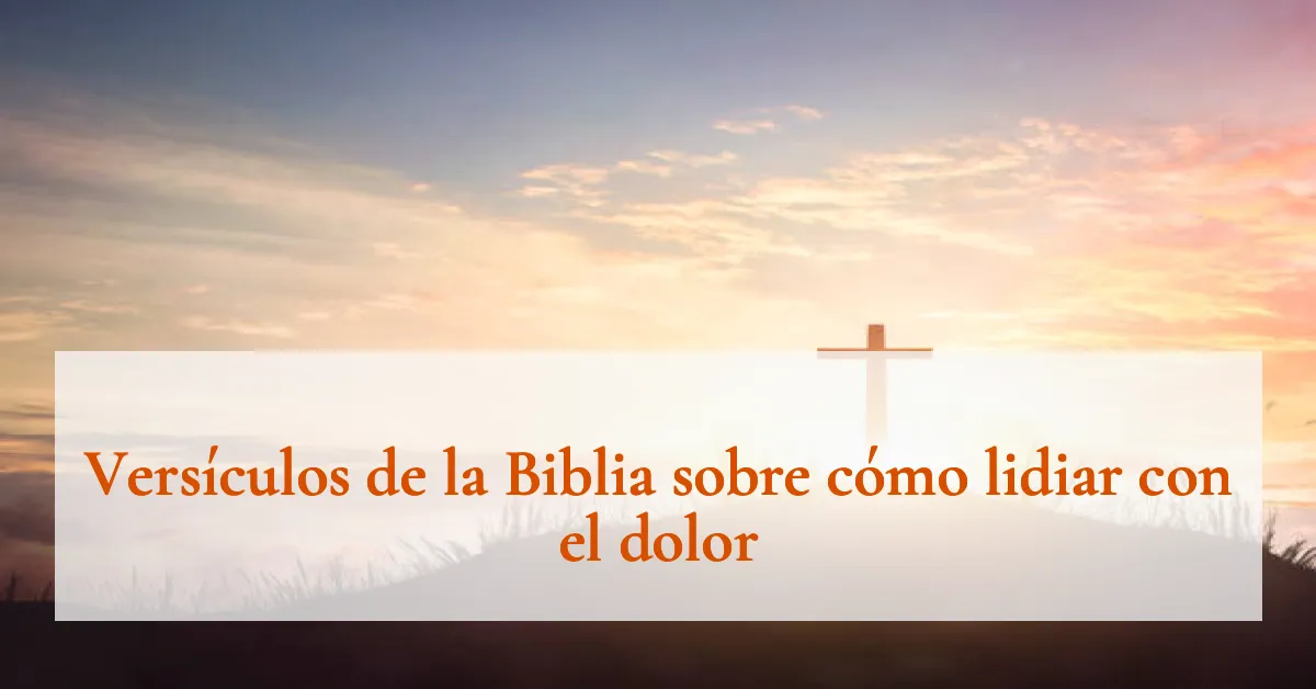 Versículos de la Biblia sobre cómo lidiar con el dolor