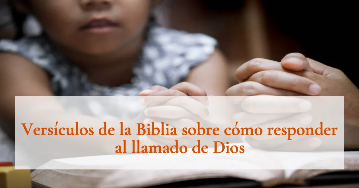 Versículos de la Biblia sobre cómo responder al llamado de Dios