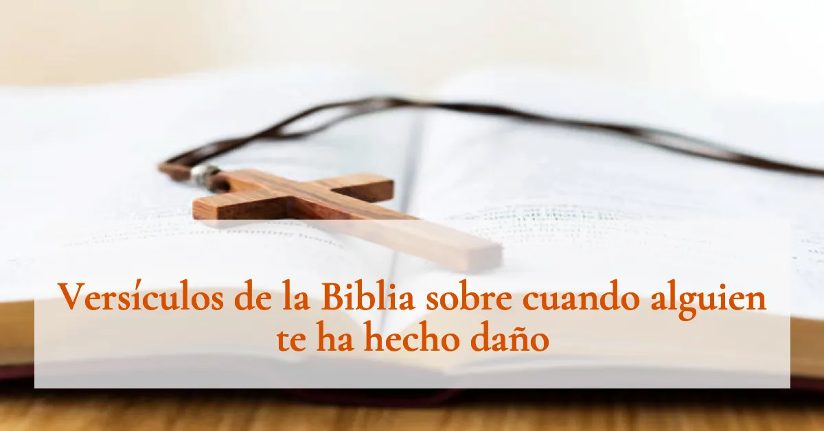 Versículos de la Biblia sobre cuando alguien te ha hecho daño