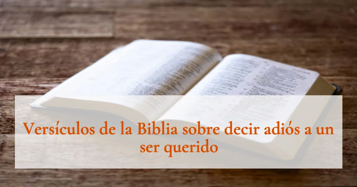 Versículos de la Biblia sobre decir adiós a un ser querido