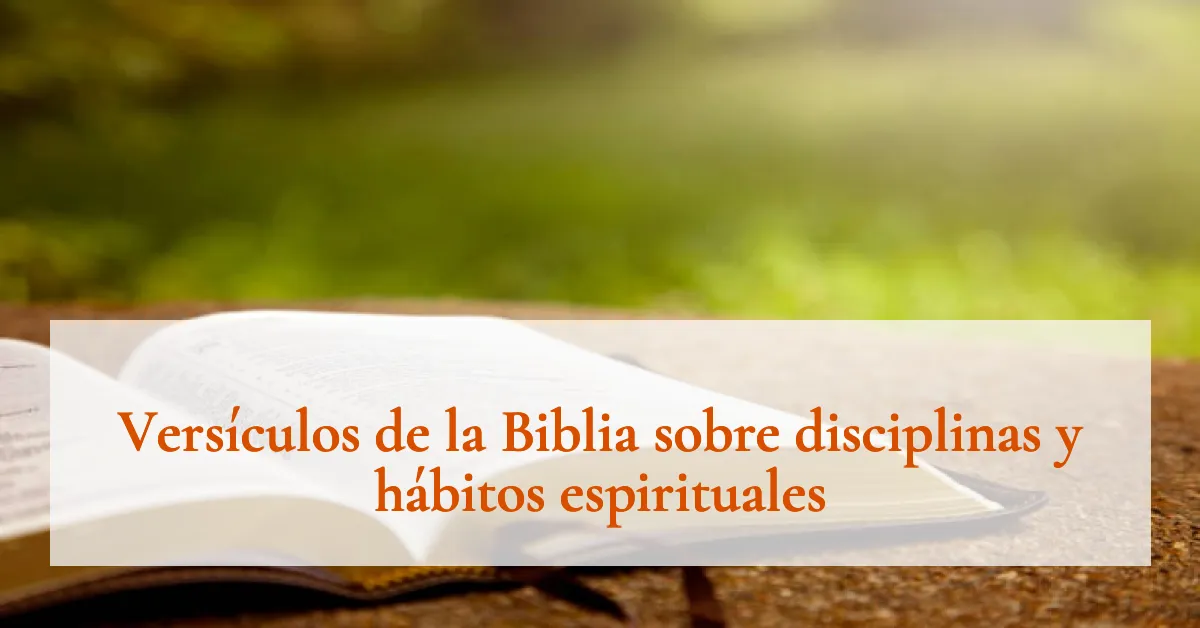 Versículos de la Biblia sobre disciplinas y hábitos espirituales