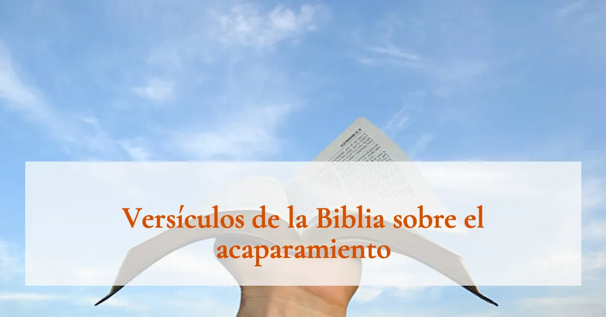 Versículos de la Biblia sobre el acaparamiento