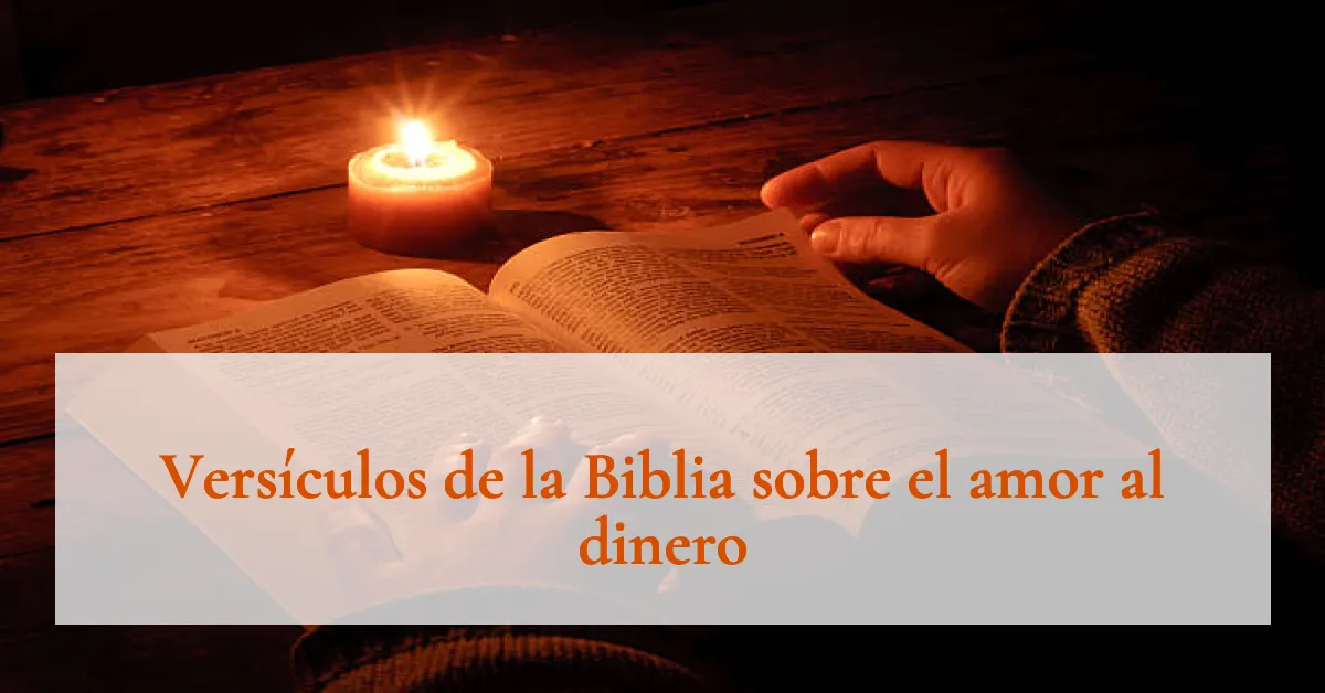 Versículos de la Biblia sobre el amor al dinero