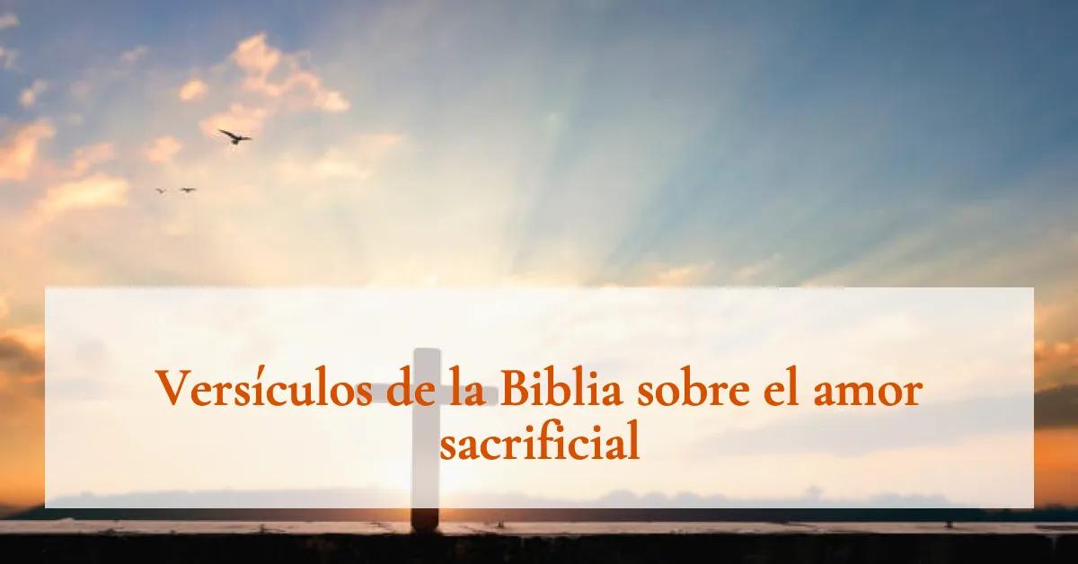 Versículos de la Biblia sobre el amor sacrificial