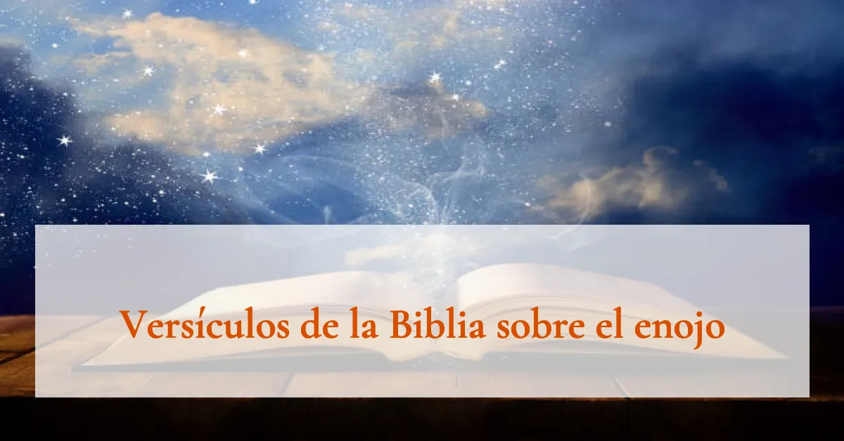Versículos de la Biblia sobre el enojo