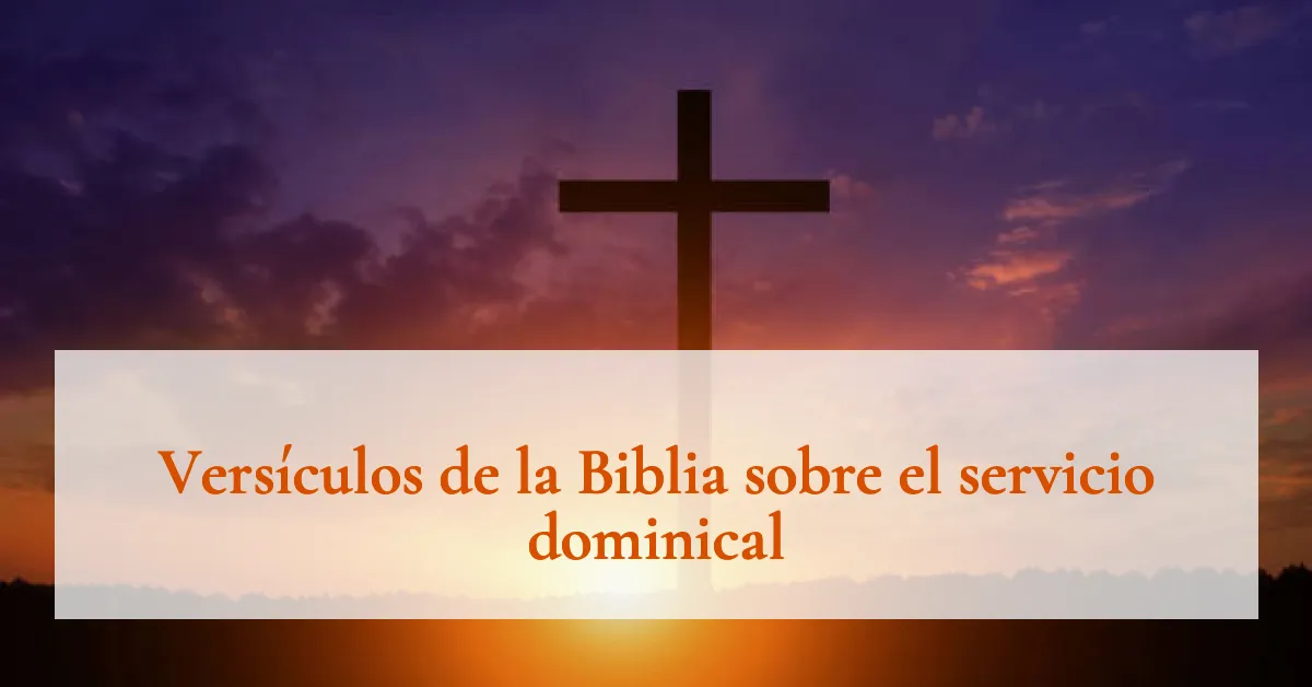 Versículos de la Biblia sobre el servicio dominical