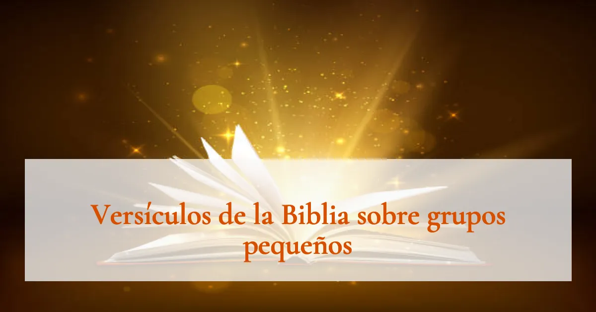 Versículos de la Biblia sobre grupos pequeños