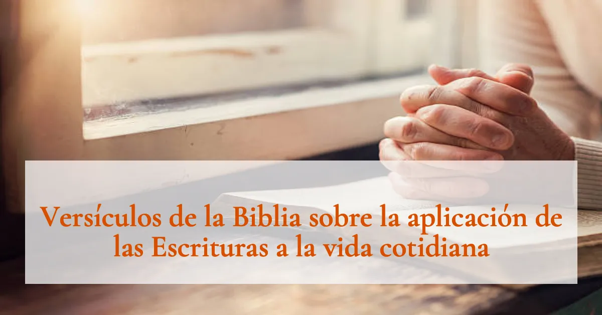 Versículos de la Biblia sobre la aplicación de las Escrituras a la vida cotidiana