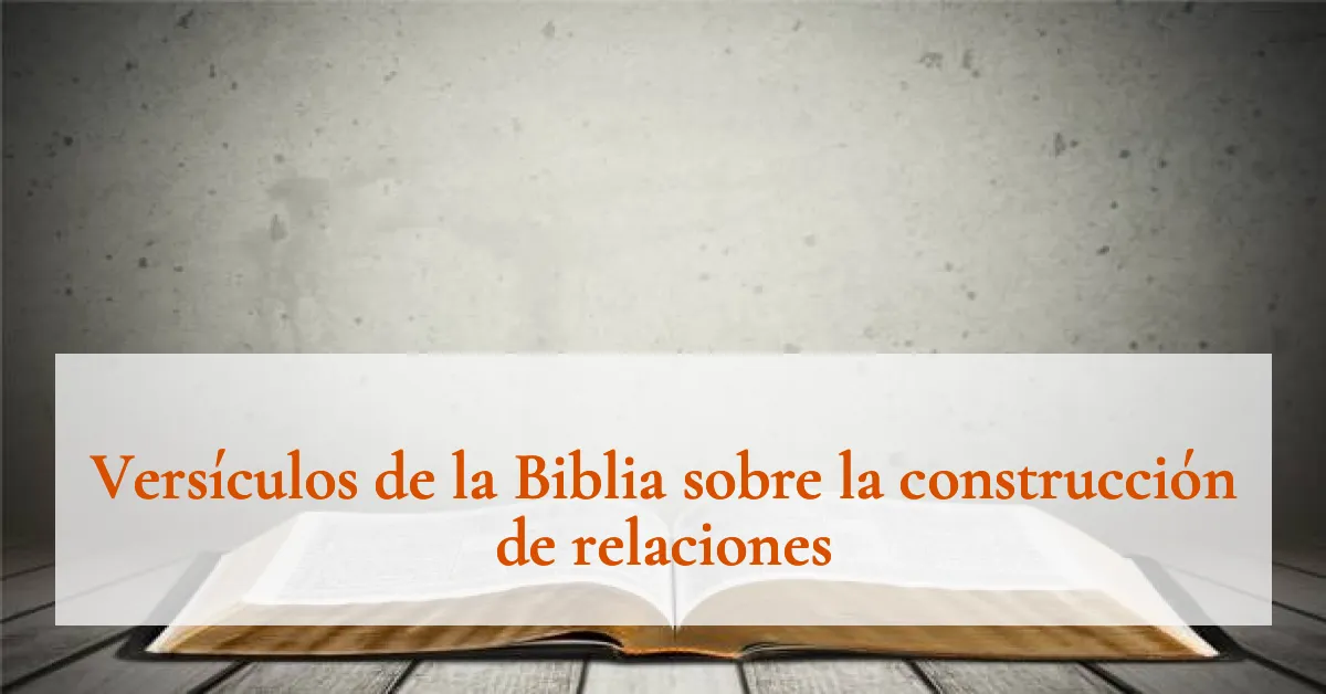 Versículos de la Biblia sobre la construcción de relaciones