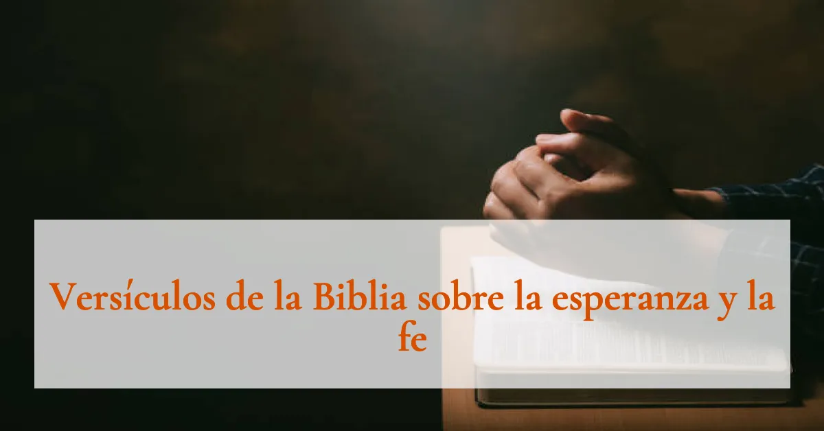 Versículos de la Biblia sobre la esperanza y la fe
