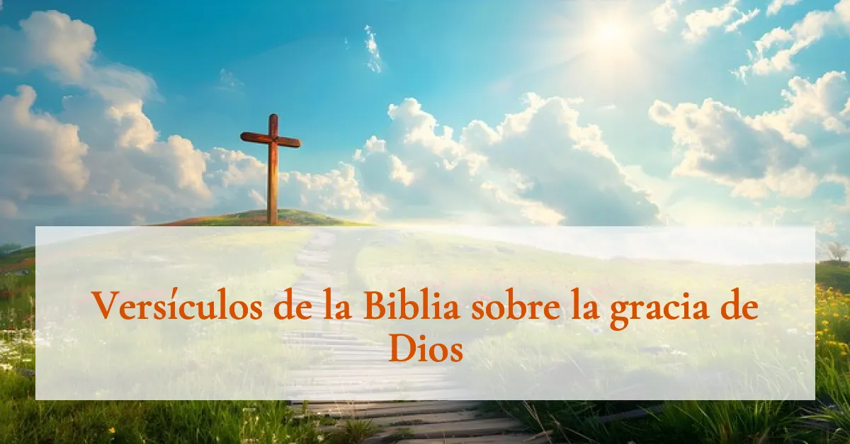 Versículos de la Biblia sobre la gracia de Dios