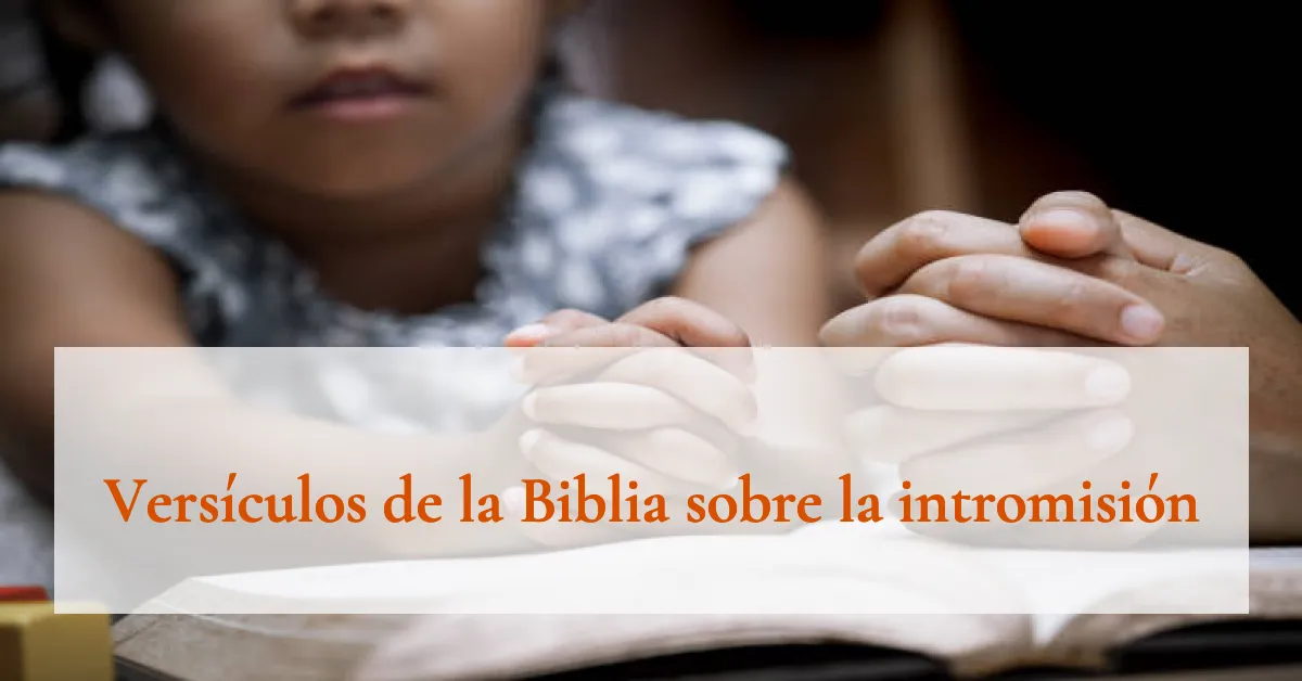 Versículos de la Biblia sobre la intromisión