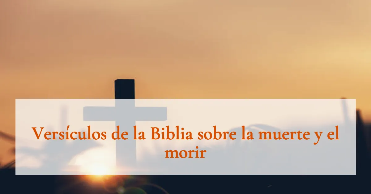 Versículos de la Biblia sobre la muerte y el morir