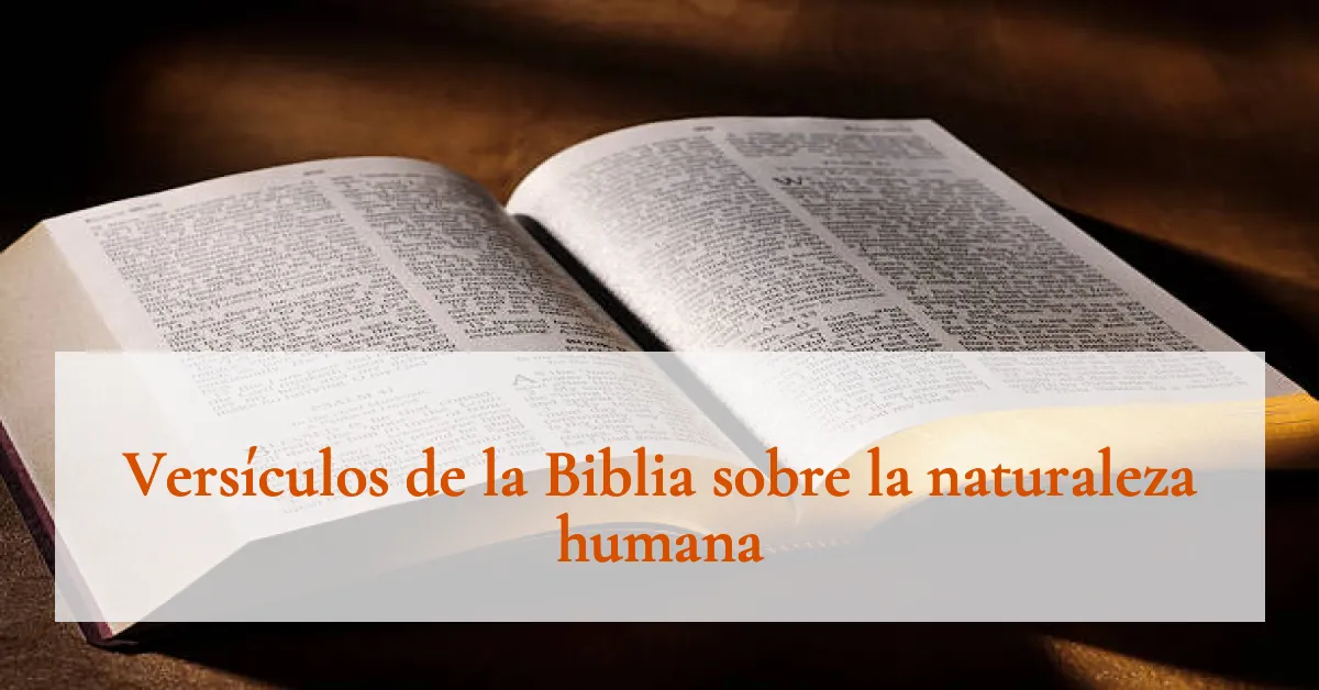 Versículos de la Biblia sobre la naturaleza humana