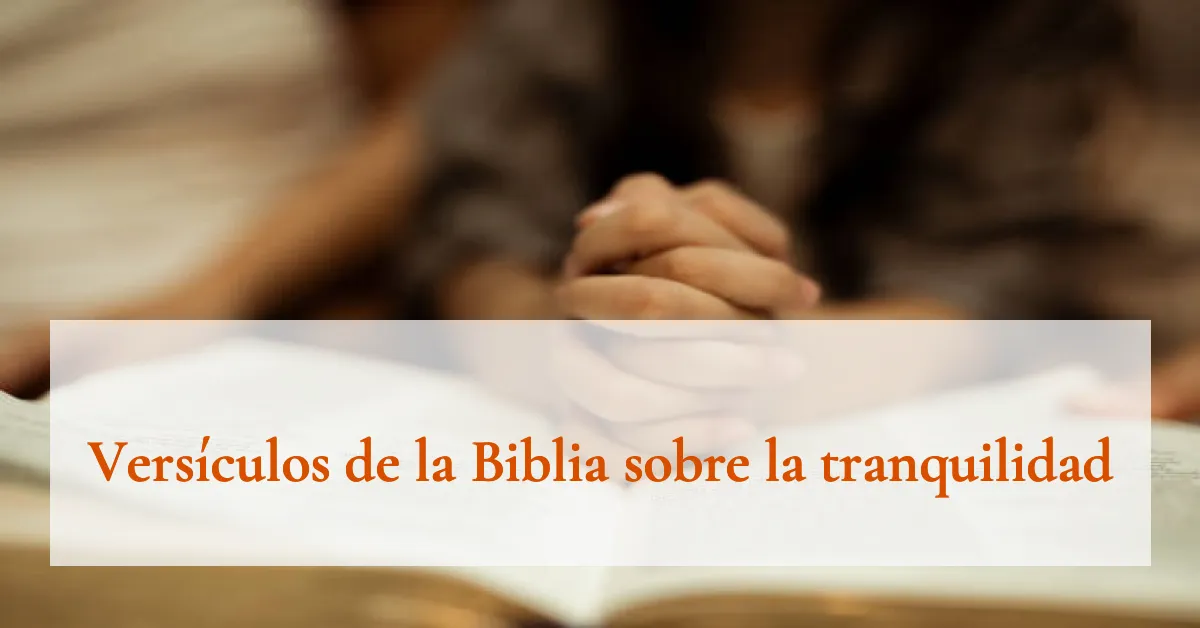 Versículos de la Biblia sobre la tranquilidad