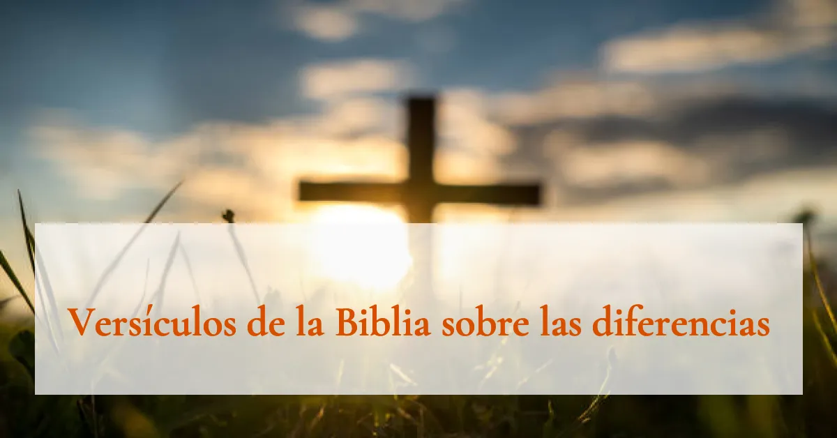 Versículos de la Biblia sobre las diferencias