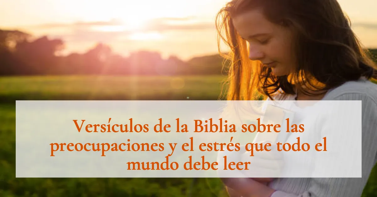 Versículos de la Biblia sobre las preocupaciones y el estrés que todo el mundo debe leer