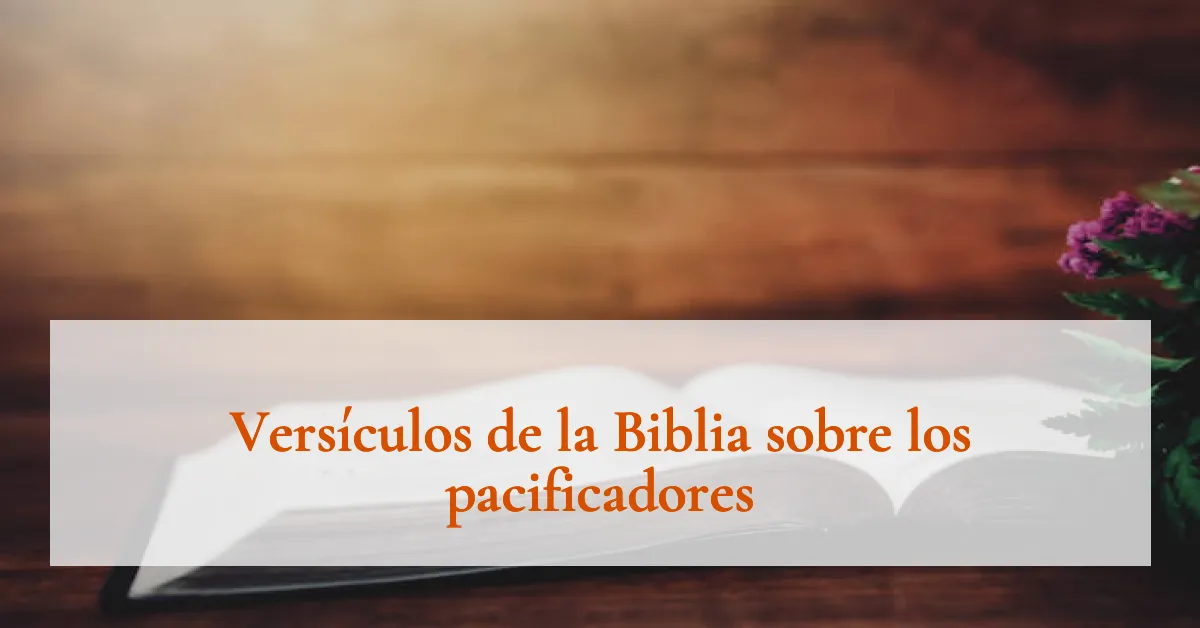 Versículos de la Biblia sobre los pacificadores