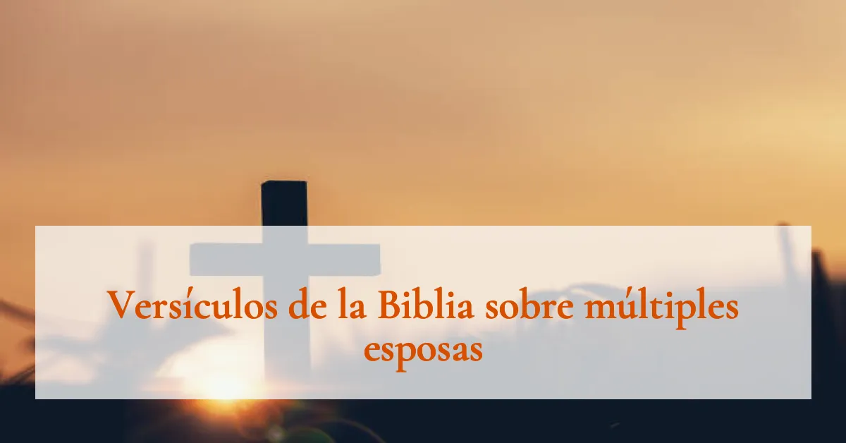 Versículos de la Biblia sobre múltiples esposas