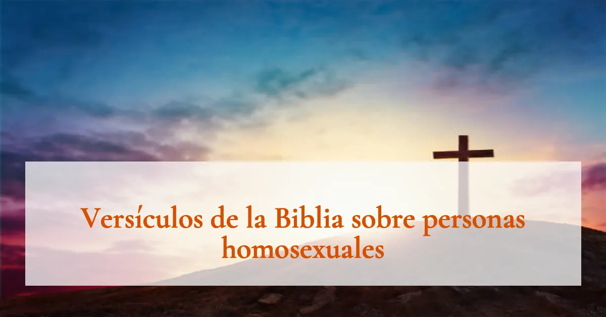 Versículos de la Biblia sobre personas homosexuales