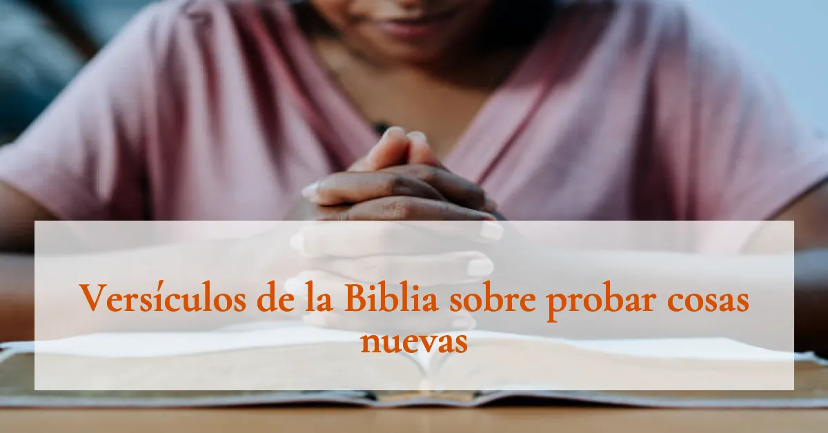 Versículos de la Biblia sobre probar cosas nuevas