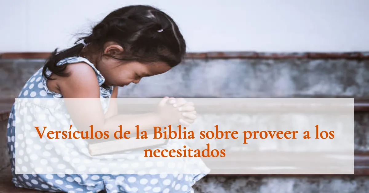 Versículos de la Biblia sobre proveer a los necesitados