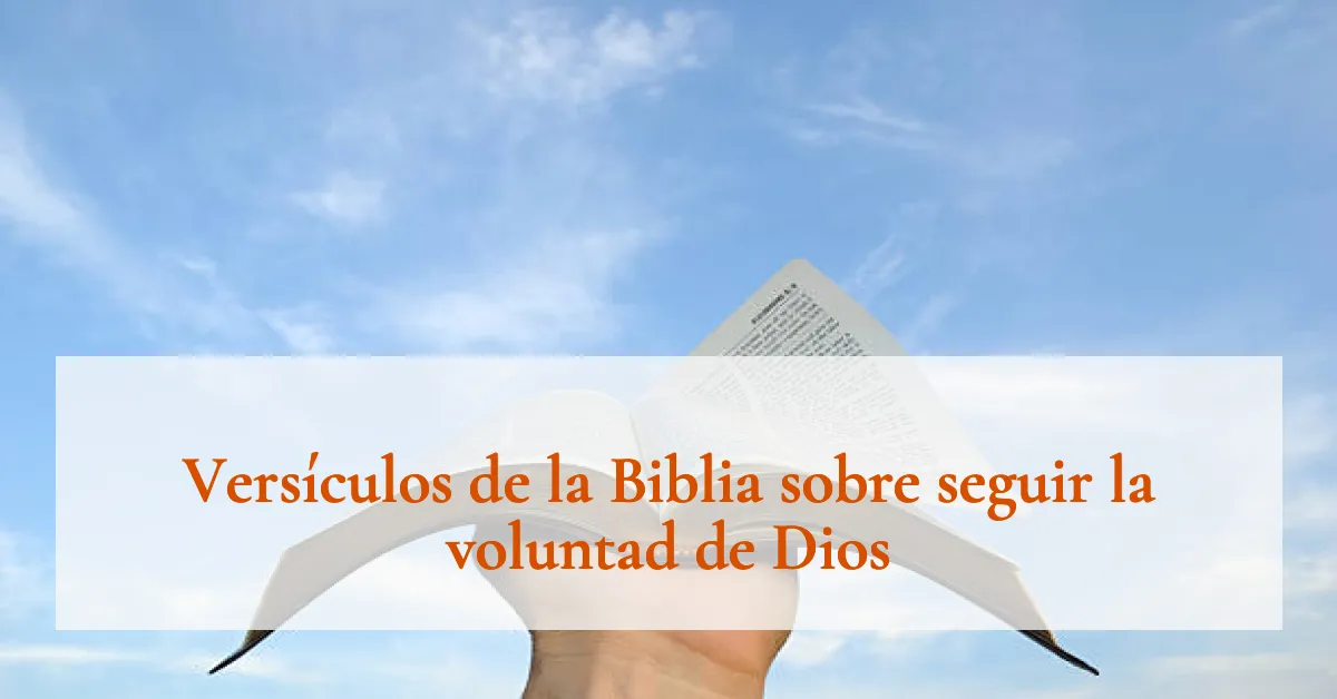 Versículos de la Biblia sobre seguir la voluntad de Dios