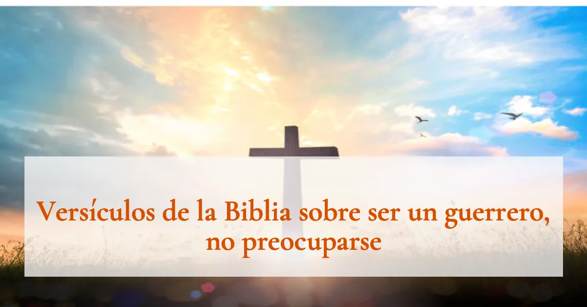 Versículos de la Biblia sobre ser un guerrero, no preocuparse
